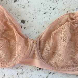 Nude Stretch Lace Understance Under wire Bra Size 42DDD